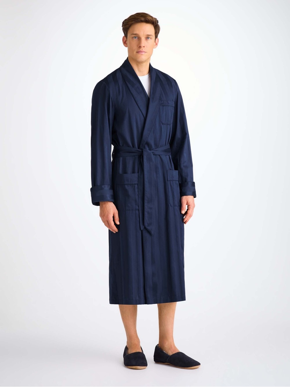 Derek Rose
Men's Robe Lingfield Cotton Navy